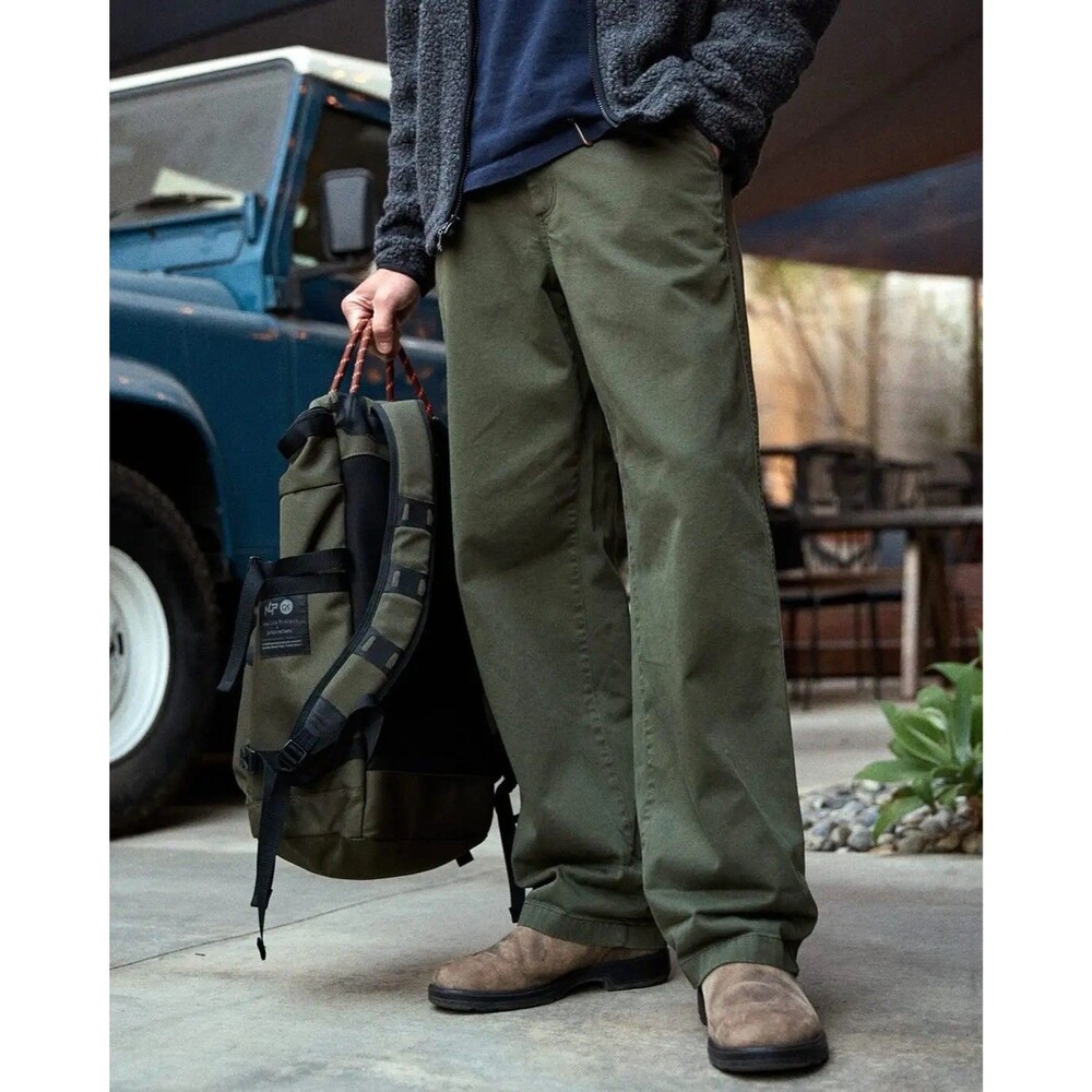 Outerknown Nomad Baggy Chino Olive Green Pant 32x32 Organic Cotton Surf Beachy